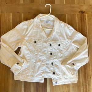 Carly Jean Whitley white Jean jacket- L